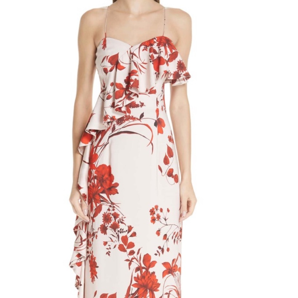 Sachin & Babi Pink Red Floral Dress